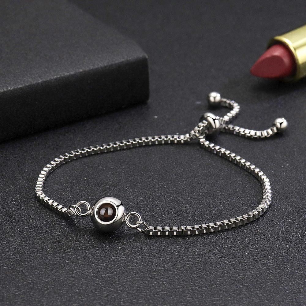 Personalised Sterling Silver 100 Language Projection Bracelet - LOX VAULT