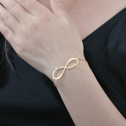 Personalized Double Infinity Bracelet - Lox Vault