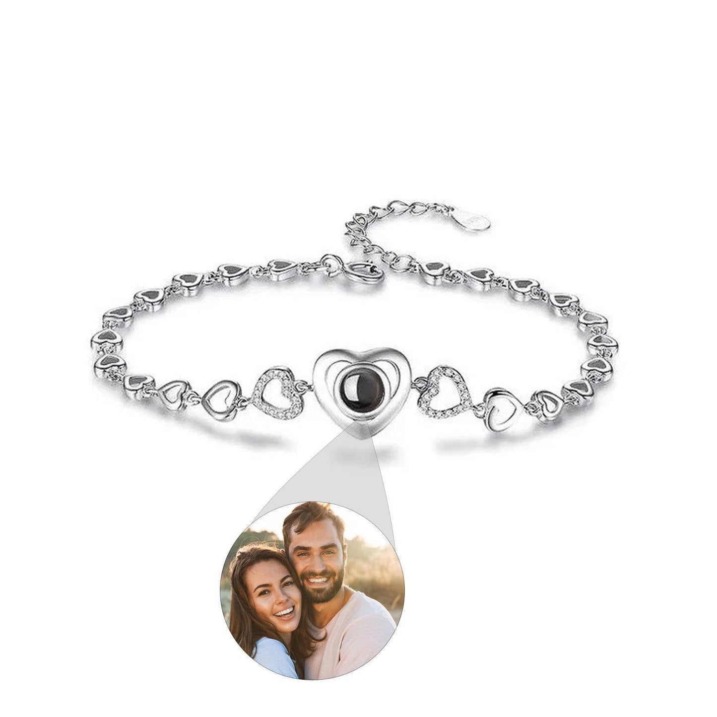 Personalised Micro Carving Diamond Photo Projection Bracelet - LOX VAULT