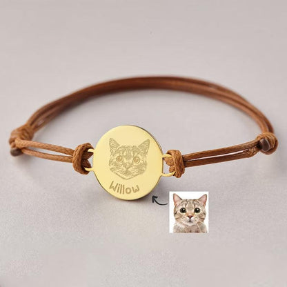 Personalised Pet Memorial Adjustable Braided Bracelet - LOX VAULT