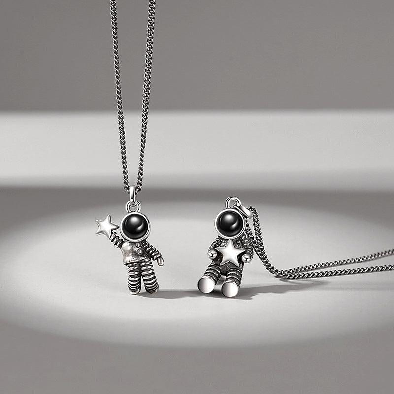 Personalised Vintage Astronaut Projection Necklace - LOX VAULT
