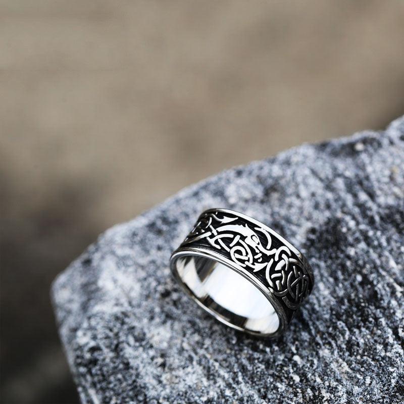 Mens Fashion Vintage Stainless Steel Ring - Lox Vault