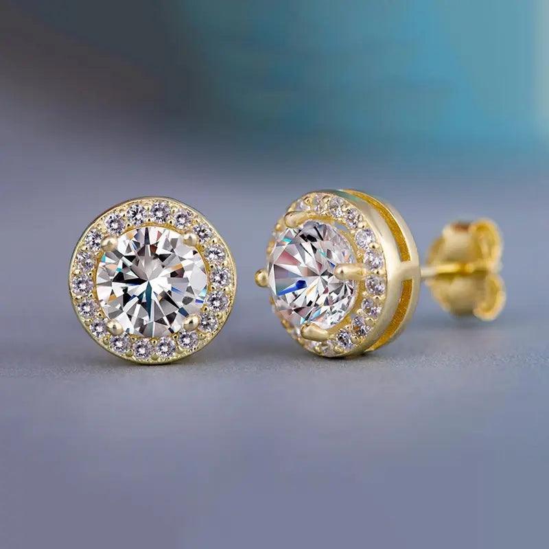 9mm CZ Round Stud Earrings - LOX VAULT