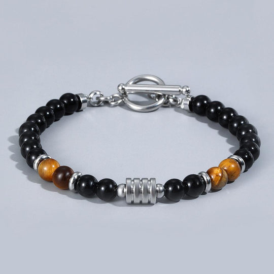 Tiger-Eye OT Buckle Men Bracelet - LOX VAULT