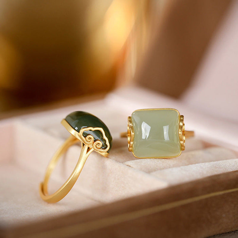 Retro Jade Ring