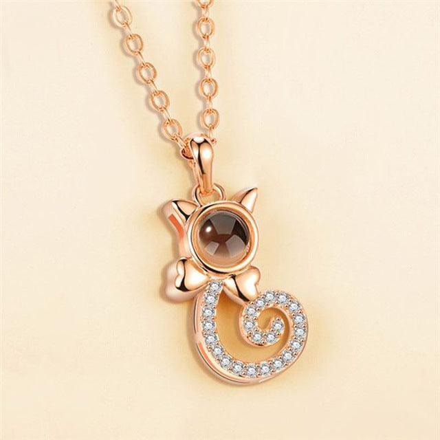 Personalised Cat Projection Necklace - LOX VAULT