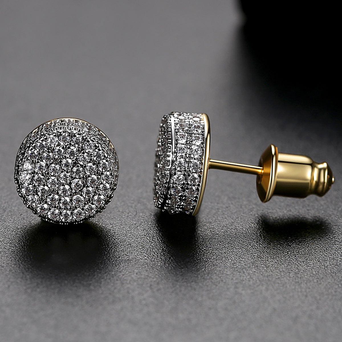 9mm Round Cubic Zirconia Ear Studs - LOX VAULT