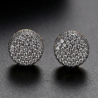 9mm Round Cubic Zirconia Ear Studs - LOX VAULT