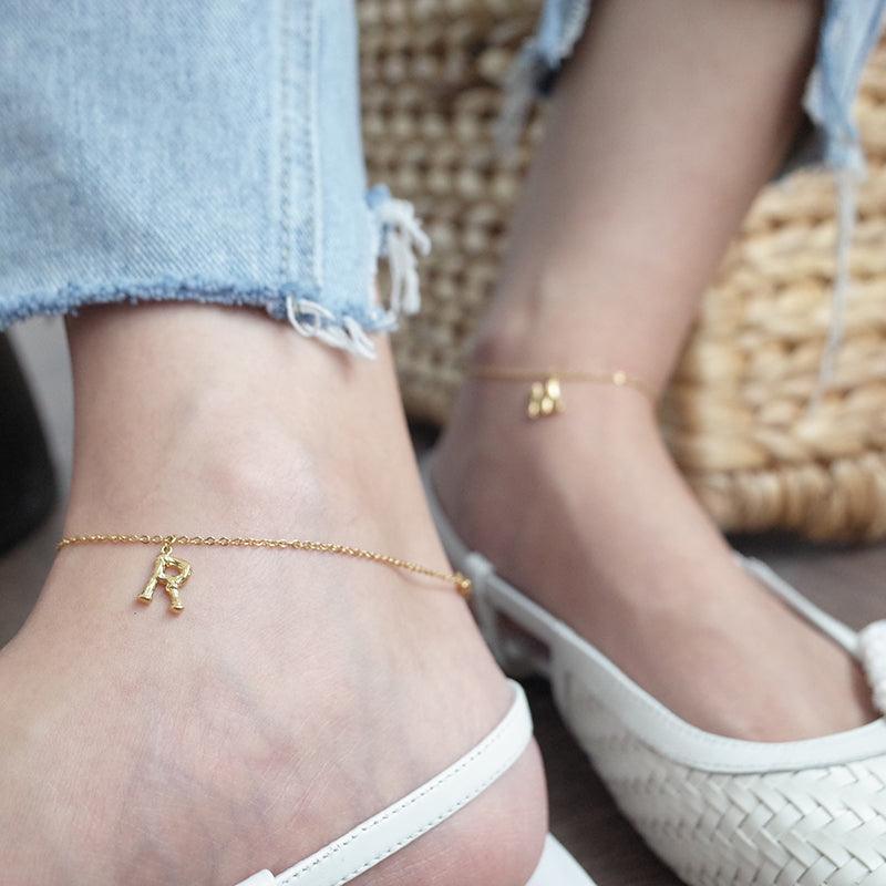14K Gold-plated Bamboo Anklets - LOX VAULT