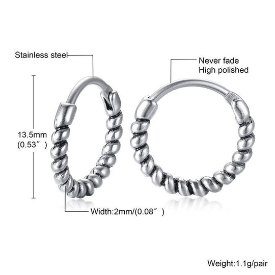 Retro Hoop Earrings - LOX VAULT