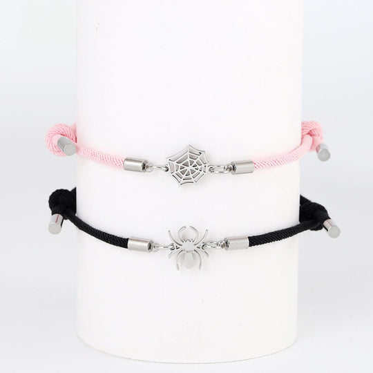 Spider And Net Milan Rope Love Magnet Couple Bracelet Wrist String Ornament - LOX VAULT
