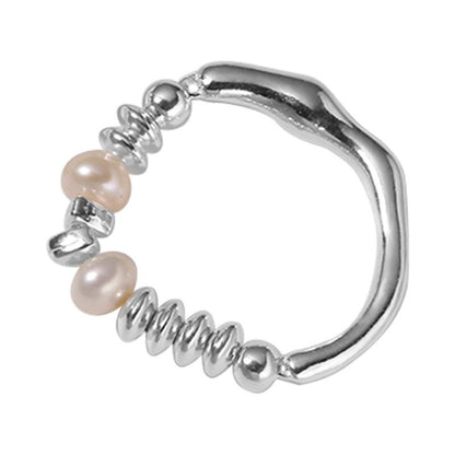 Irregular Liquid Pearl Ring - LOX VAULT