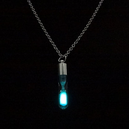 Personalised Hourglass Luminous Pendant Necklace - LOX VAULT