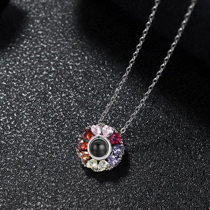 Personalised Colorful Crystal Projection Necklace - LOX VAULT