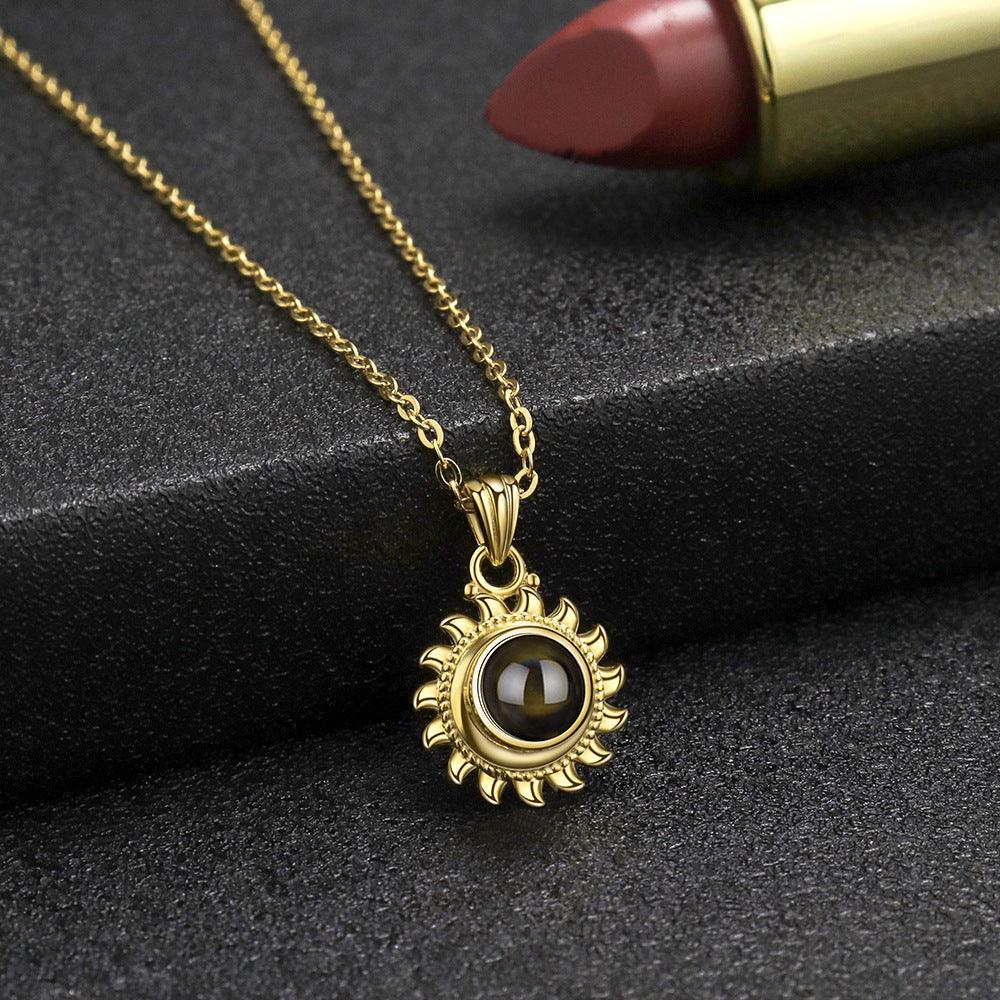 Personalised Sunflower Projection Necklace - LOX VAULT