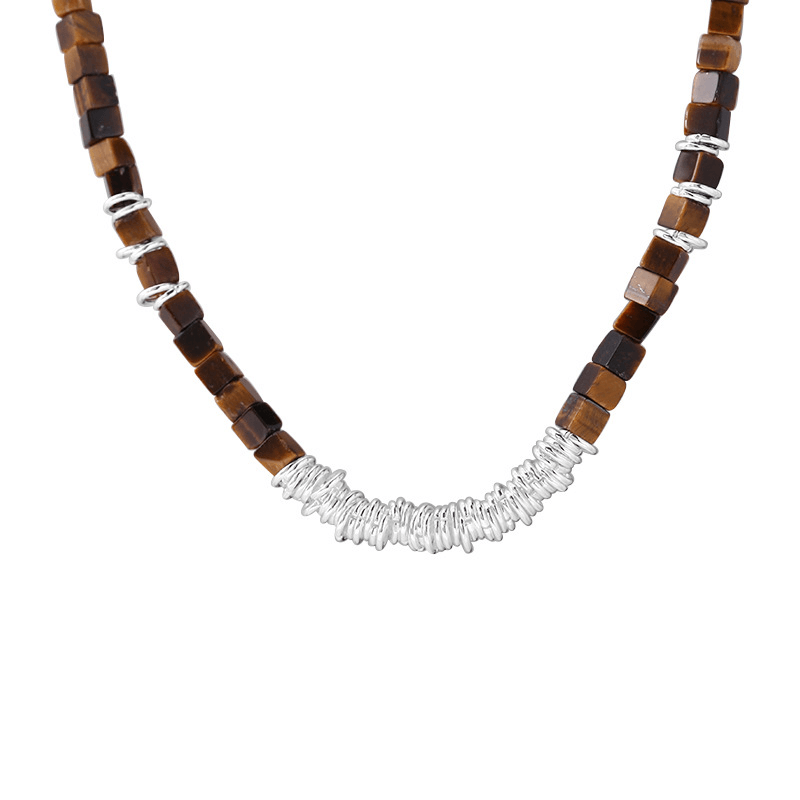Silver Tiger Eye Necklace - LOX VAULT