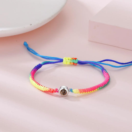 Personalised Braided Photo Projection Bracelet - LOX VAULT