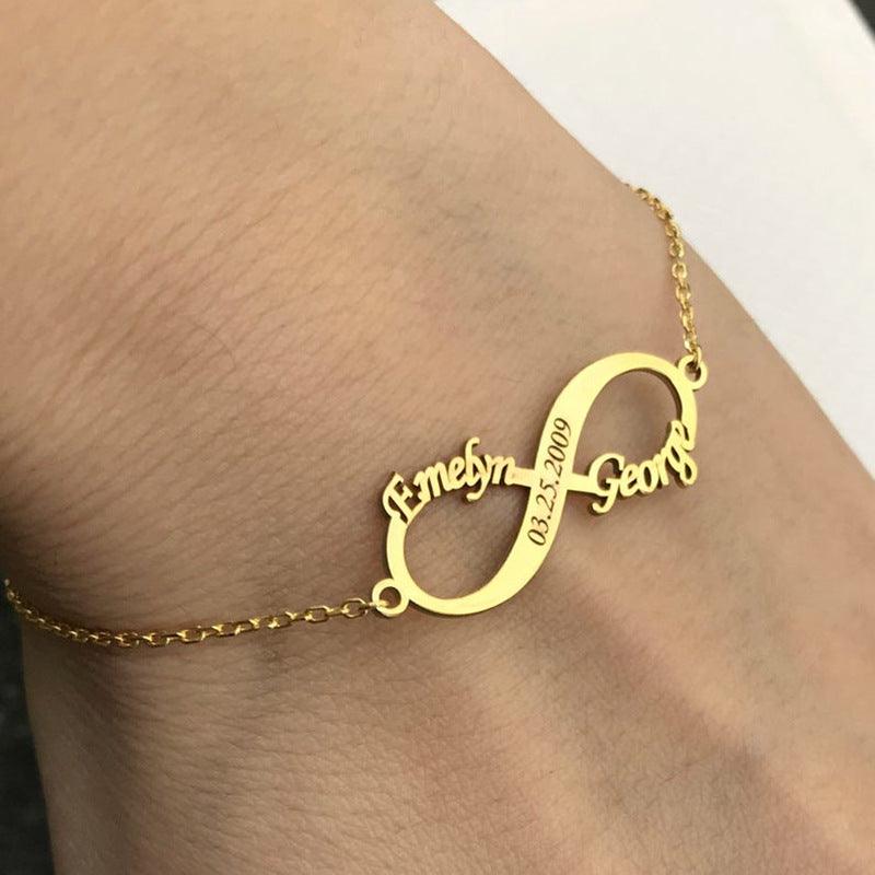 Personalized Double Infinity Bracelet - Lox Vault