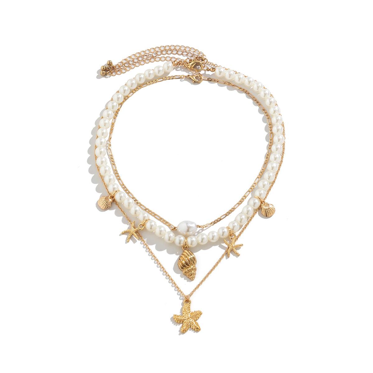 Starfish Shell Pearl Necklace - LOX VAULT