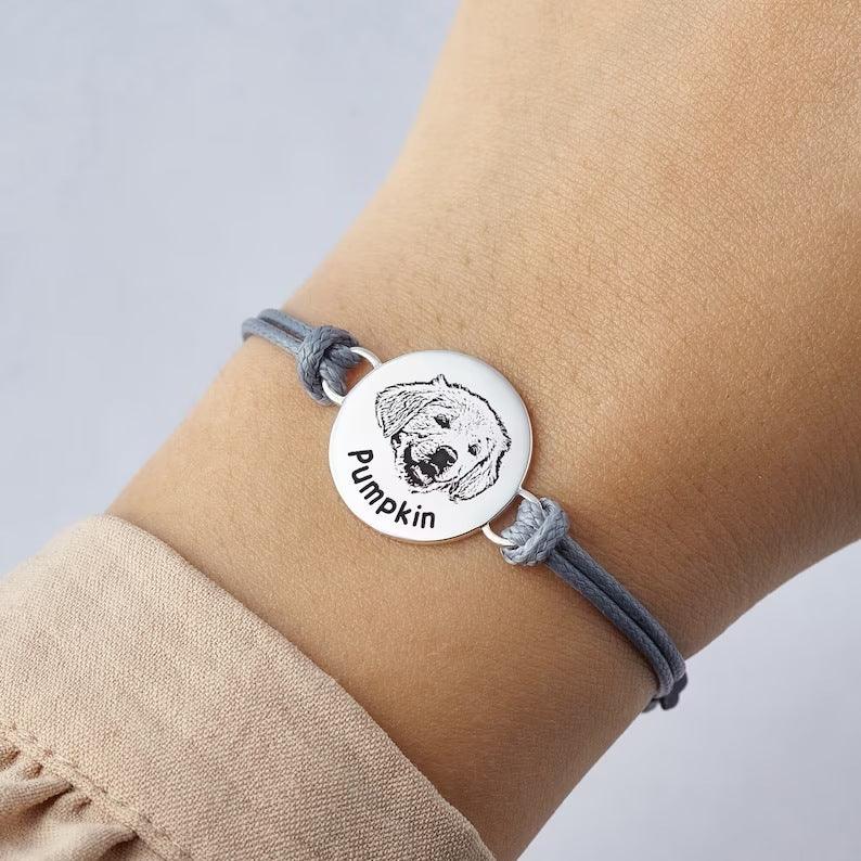 Personalised Pet Memorial Adjustable Braided Bracelet - LOX VAULT