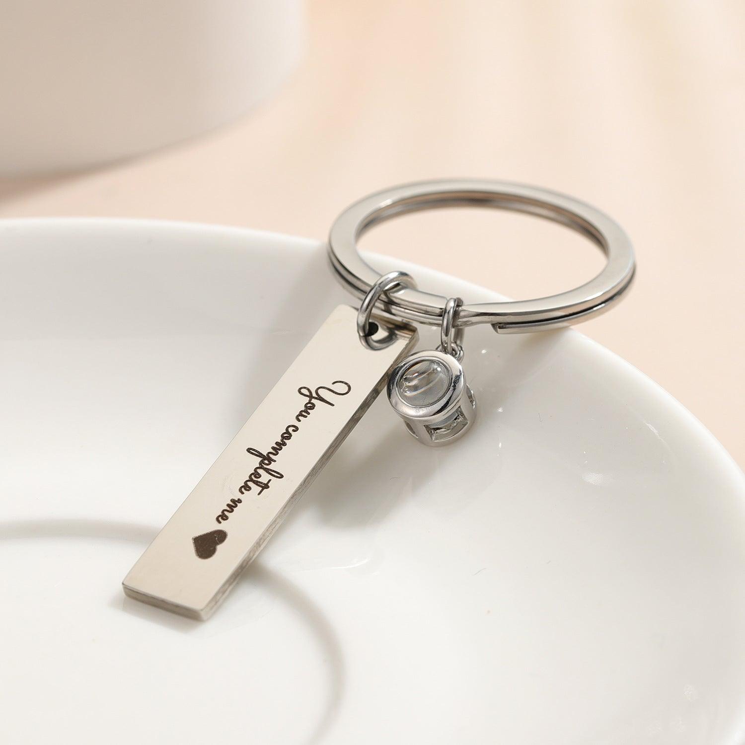 Personalised Tag Photo Projection Keychain - LOX VAULT