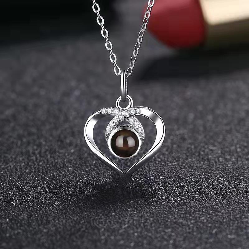Personalised Heart Clavicle Projection Necklace - LOX VAULT