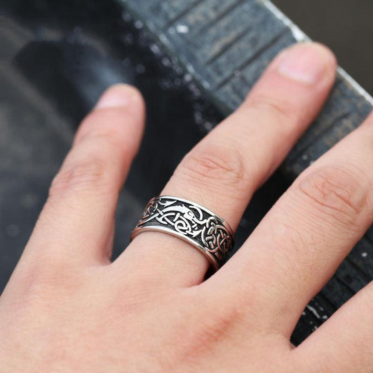 Mens Fashion Vintage Stainless Steel Ring - Lox Vault