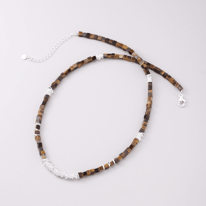 Silver Tiger Eye Necklace - LOX VAULT