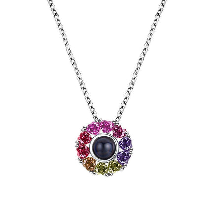 Personalised Colorful Crystal Projection Necklace - LOX VAULT