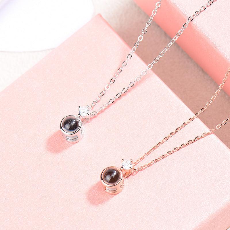Personalised Collarbone Projection Necklace - LOX VAULT