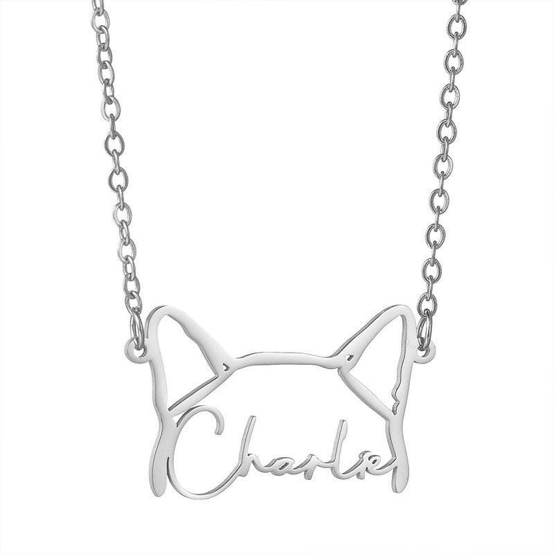 Personalised Cat Ears Name Necklace - LOX VAULT