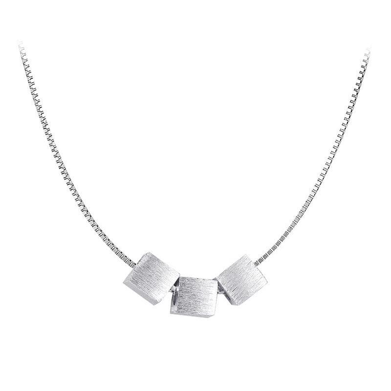 Sugar Cube Silver Necklace - LOX VAULT