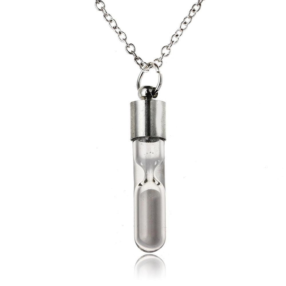 Personalised Hourglass Luminous Pendant Necklace - LOX VAULT