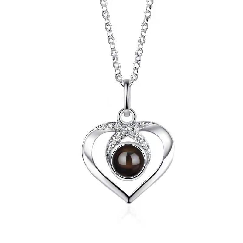 Personalised Heart Clavicle Projection Necklace - LOX VAULT