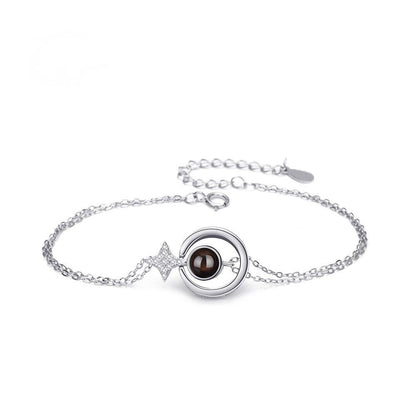 Personalised Round Embedded Star Bracelet - LOX VAULT