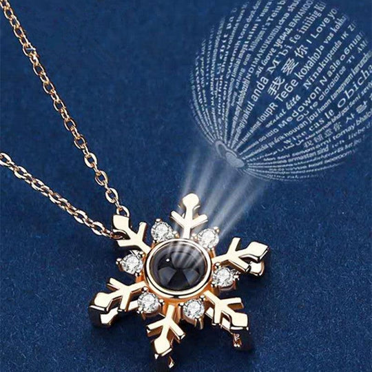 Personalised Snowflake Projection Necklace - LOX VAULT