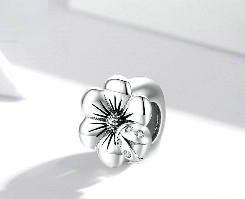 Blooming Flower Silver Charm - LOX VAULT