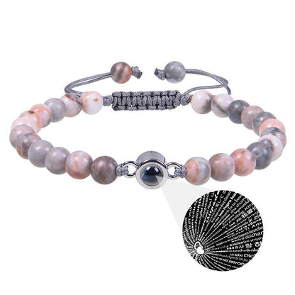 Crystal Frosted Stone Couple Projection Bracelet - LOX VAULT