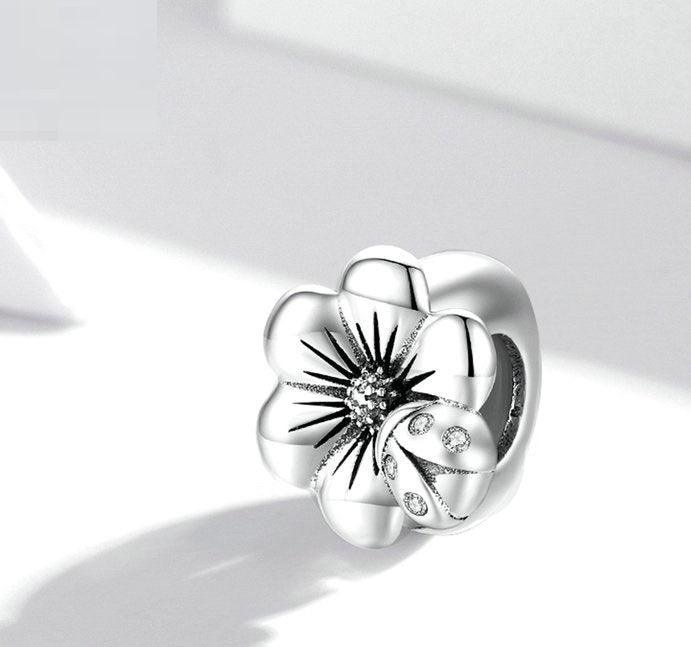 Blooming Flower Silver Charm - LOX VAULT