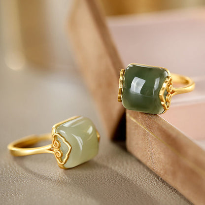 Retro Jade Ring