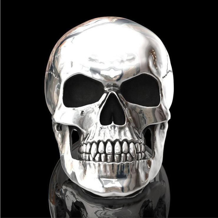 Sterling Silver Ghost Head Skull Ring - LOX VAULT