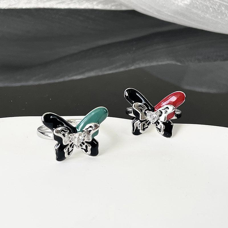 Dripping Oil Butterfly Adjustable Ring - LOX VAULT