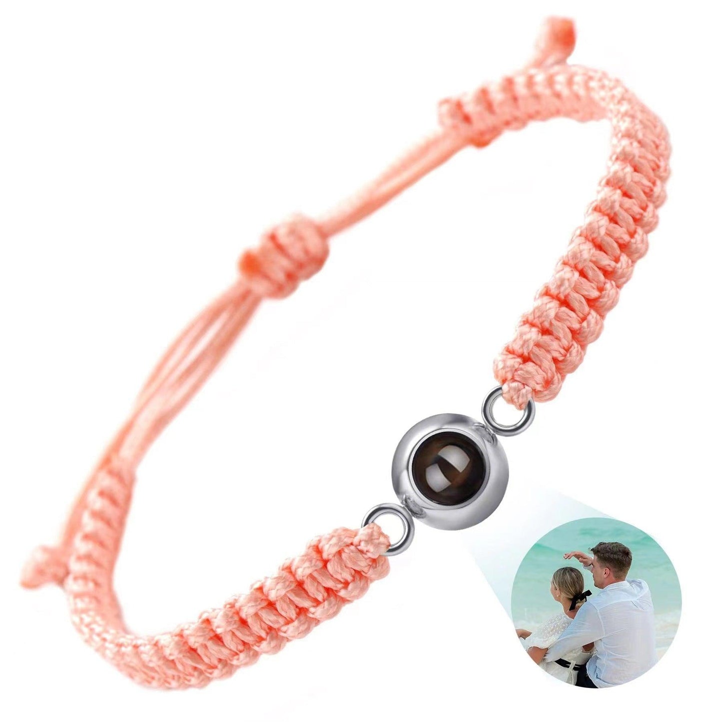 Personalised Round Braided Projection Bracelet - LOX VAULT