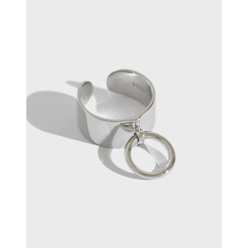 Minimalist Glossy Ring Opening S925 Sterling Silver Ring - LOX VAULT