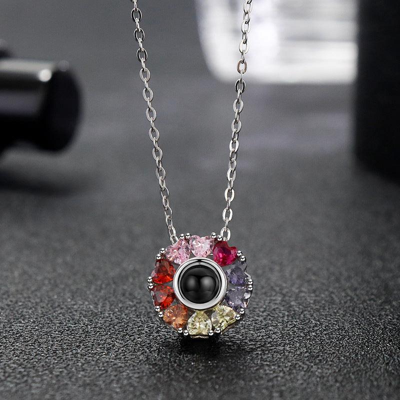 Personalised Colorful Crystal Projection Necklace - LOX VAULT
