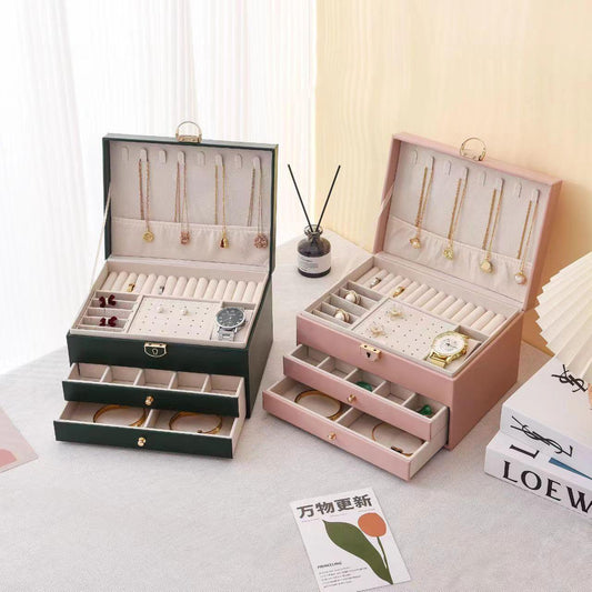 Three Layer Lockable Jewelry Storage Box - LOX VAULT