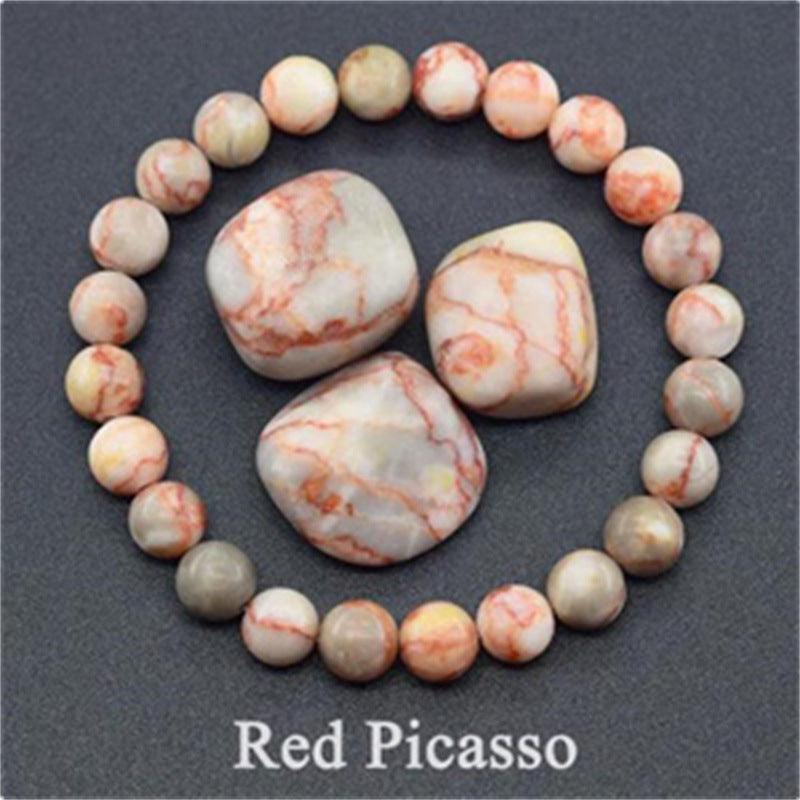 Natural Stone Elastic String Beaded Bracelet - LOX VAULT