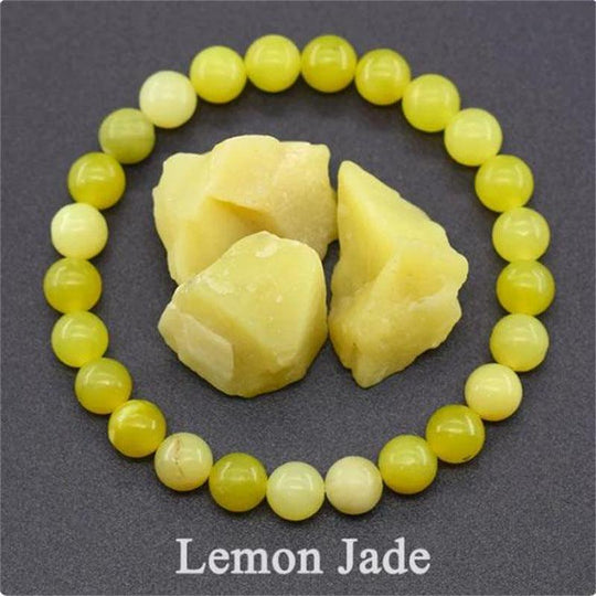 Natural Stone Elastic String Beaded Bracelet - LOX VAULT