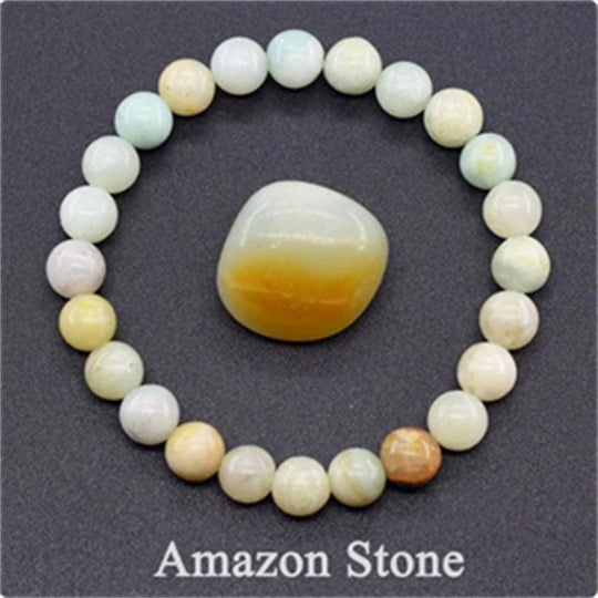 Natural Stone Elastic String Beaded Bracelet - LOX VAULT