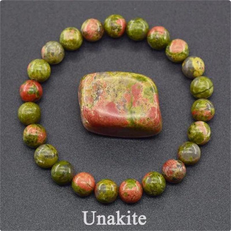 Natural Stone Elastic String Beaded Bracelet - LOX VAULT